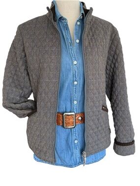 Barbour Quilted Wool Earthy Tweed Heritage Jacket US Size 10